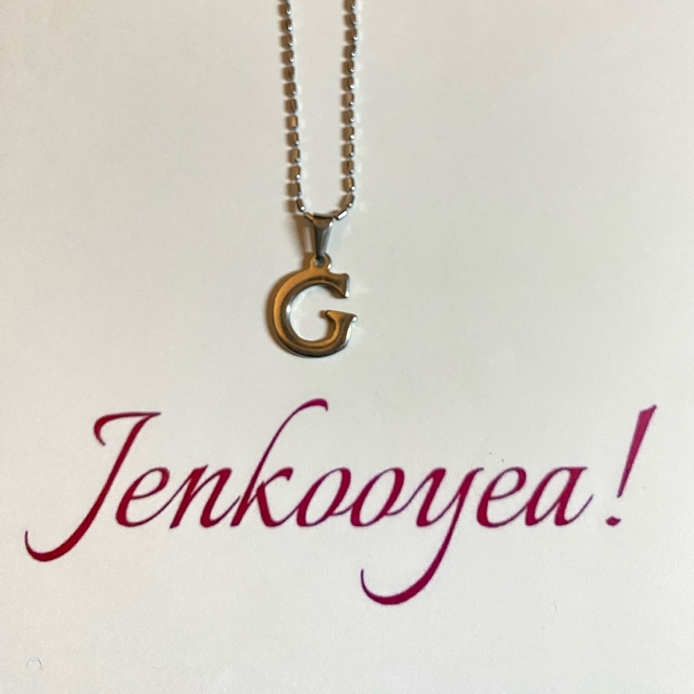 Silver Initial 'G' Necklace